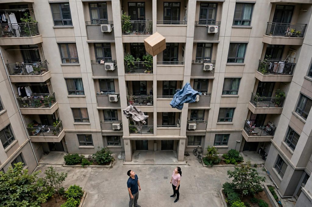 高空抛物算法示意
